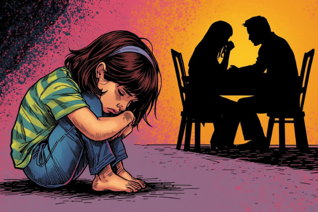 A person sitting alone in a quiet space, with a gentle expression, surrounded by calming colors and soft lighting.