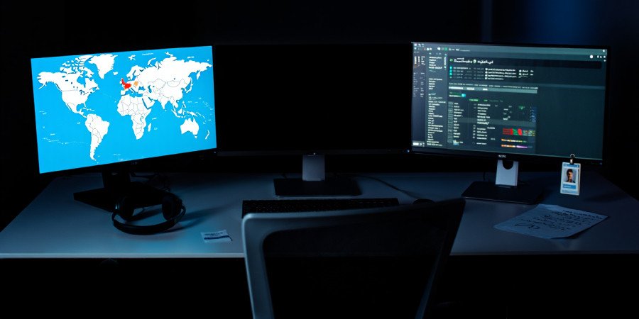 Iranian flag with a hacker's mask in the background