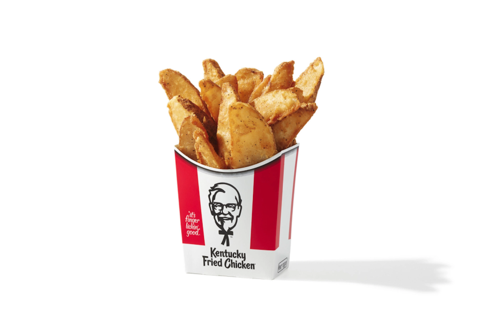 KFC's Potato Wedges - A plate of crispy, seasoned potato wedges.