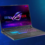 Laptop gaming Asus ROG Strix G16 avec écran en Full HD Plus et Nvidia GeForce RTX 5070 Ti.