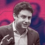 Dylan Field, CEO of Figma, speaking at a conference.