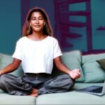 A leader meditating in a peaceful environment.