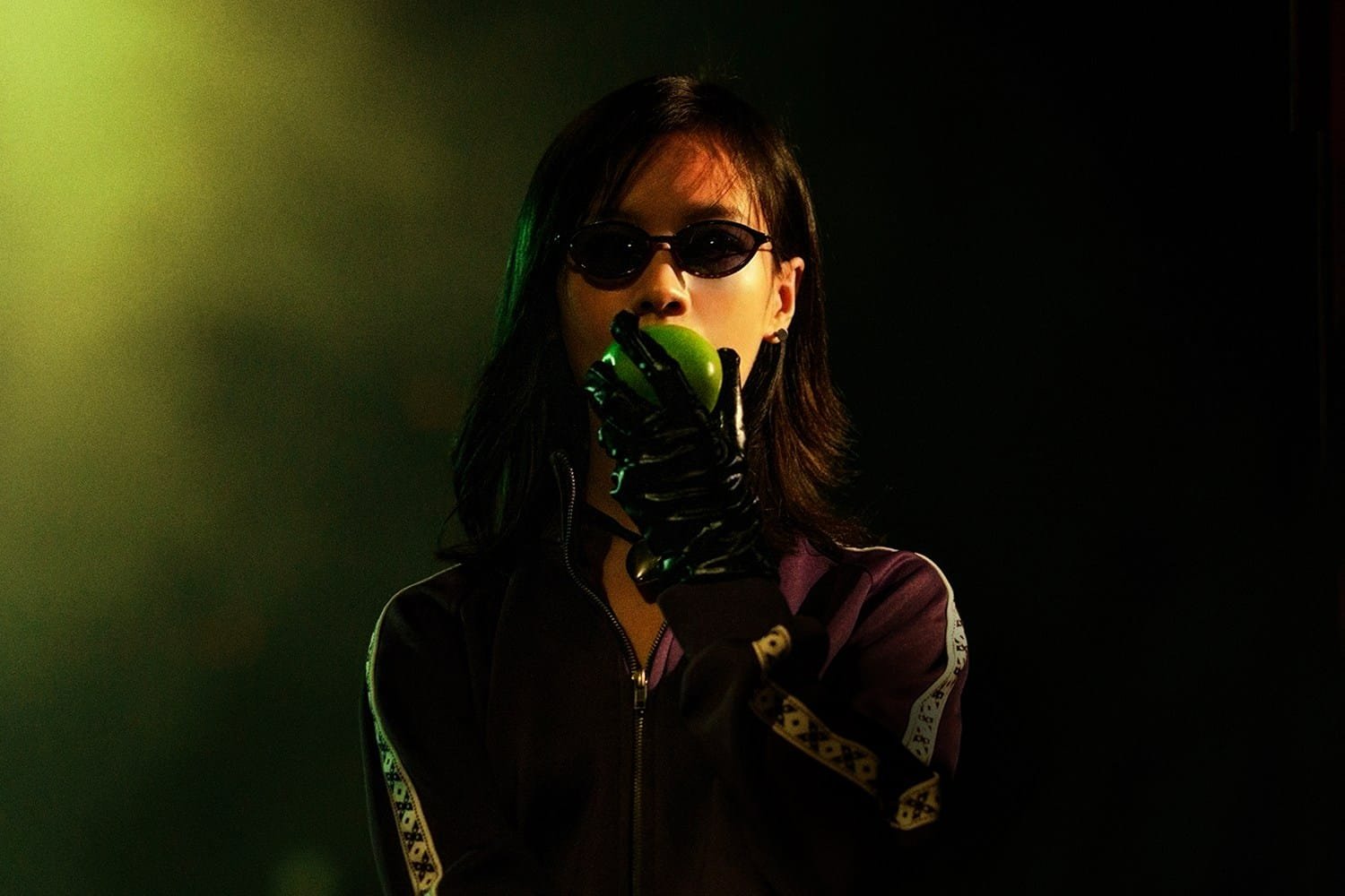 Alt text for the image: "Bi Gan on set with his cinematographer and production designer"