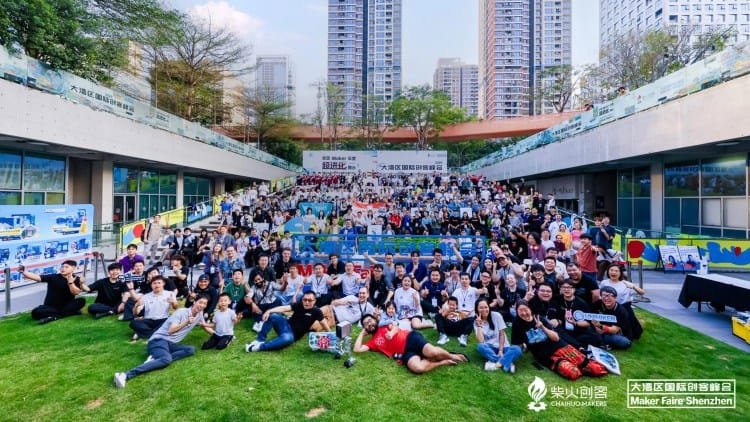 Makers and innovators showcasing their projects at Maker Faire Shenzhen