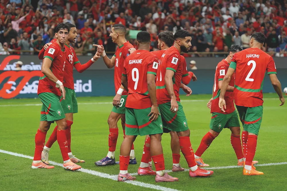 L'équipe du Maroc en action lors d'un match de qualification pour la CAN 2025.