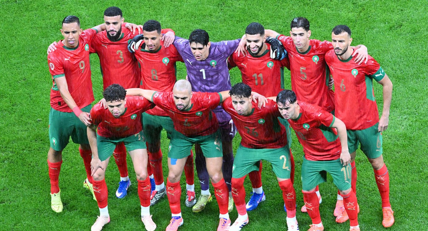 Équipe du Maroc en action pendant la CAN.