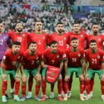 Équipe nationale marocaine de football en action.