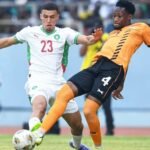 Les joueurs du Maroc en action sur le terrain.