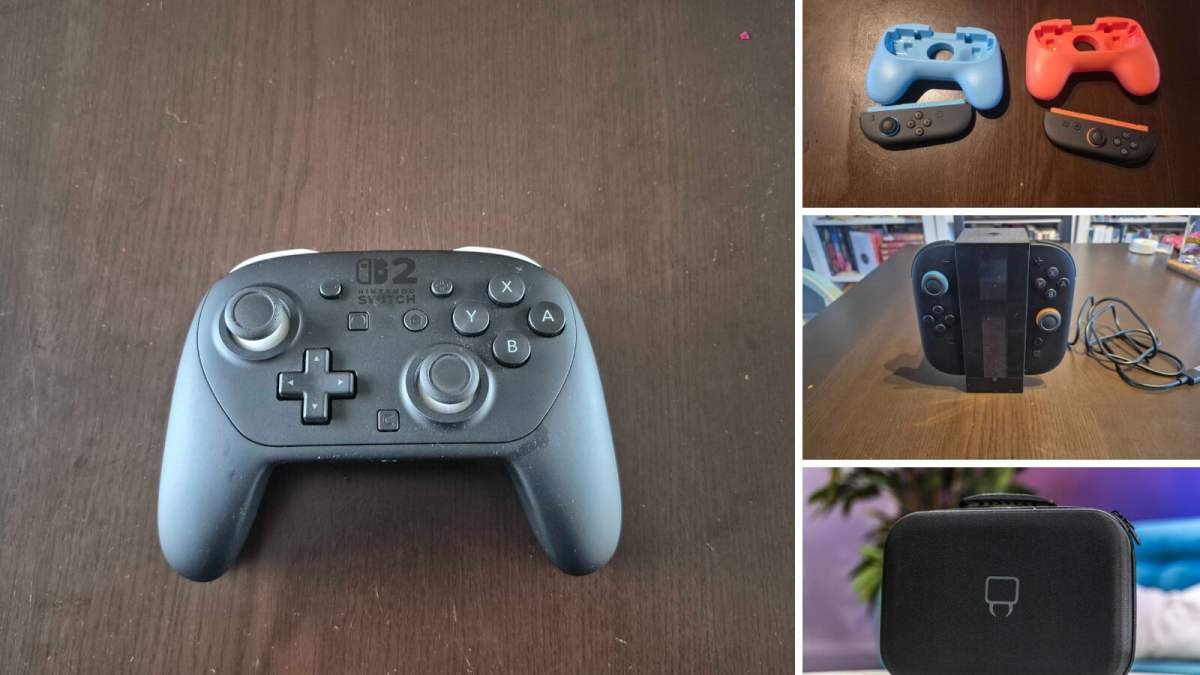 Console Nintendo Switch 2 avec accessoires, texte Alt : "Nintendo Switch 2 avec accessoires"