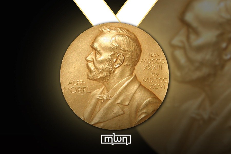 Nobel Peace Prize winners receive their awards.