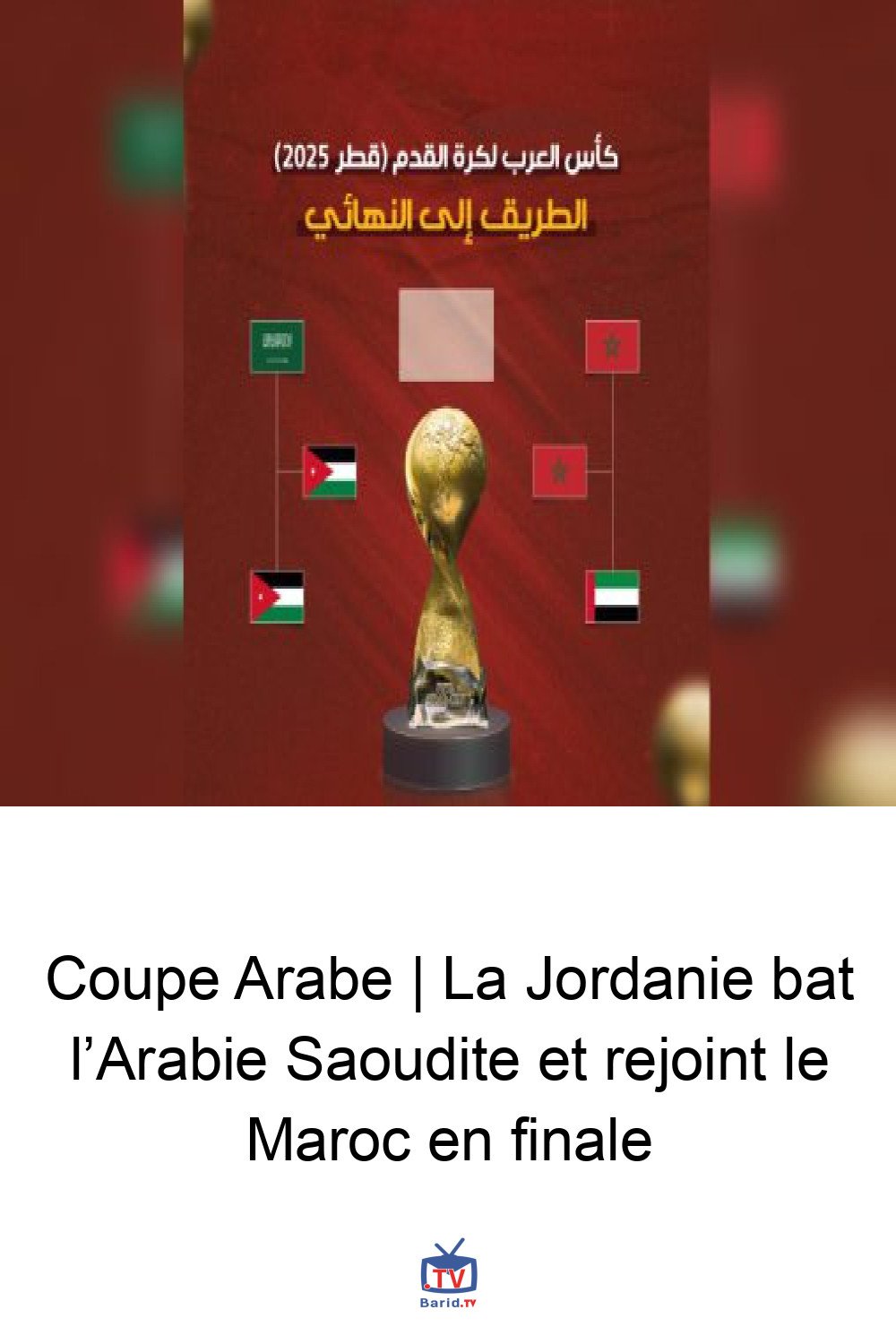 Coupe Arabe | La Jordanie bat l’Arabie Saoudite et rejoint le Maroc en finale 4 Pinterest Hidden