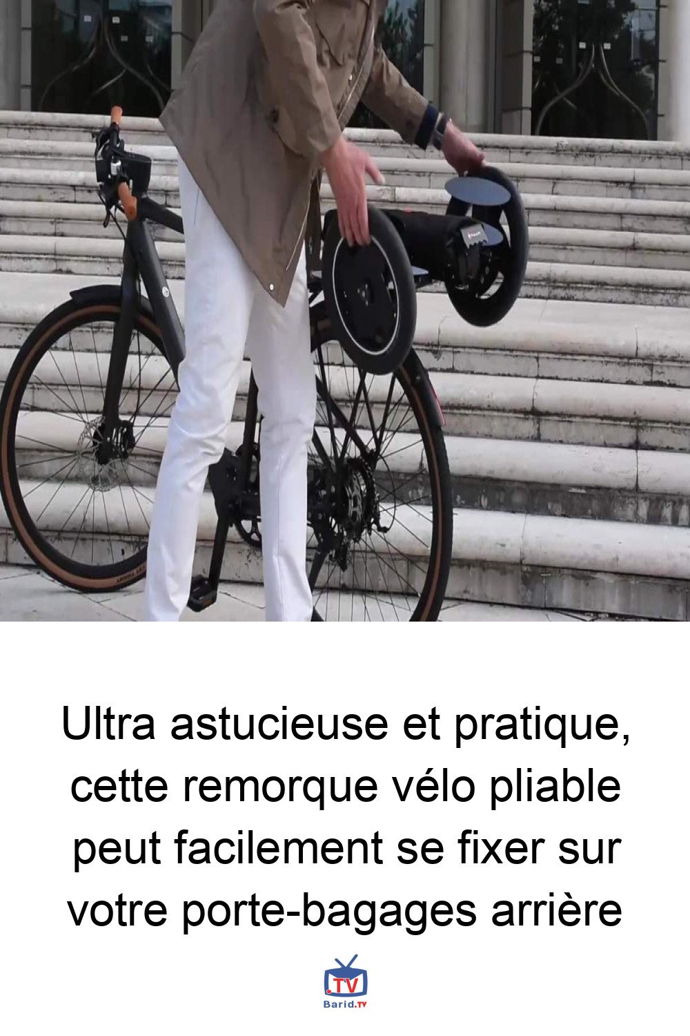 Ultra astucieuse et pratique, cette remorque vélo pliable peut facilement se fixer sur votre porte-bagages arrière 4 Pinterest Hidden