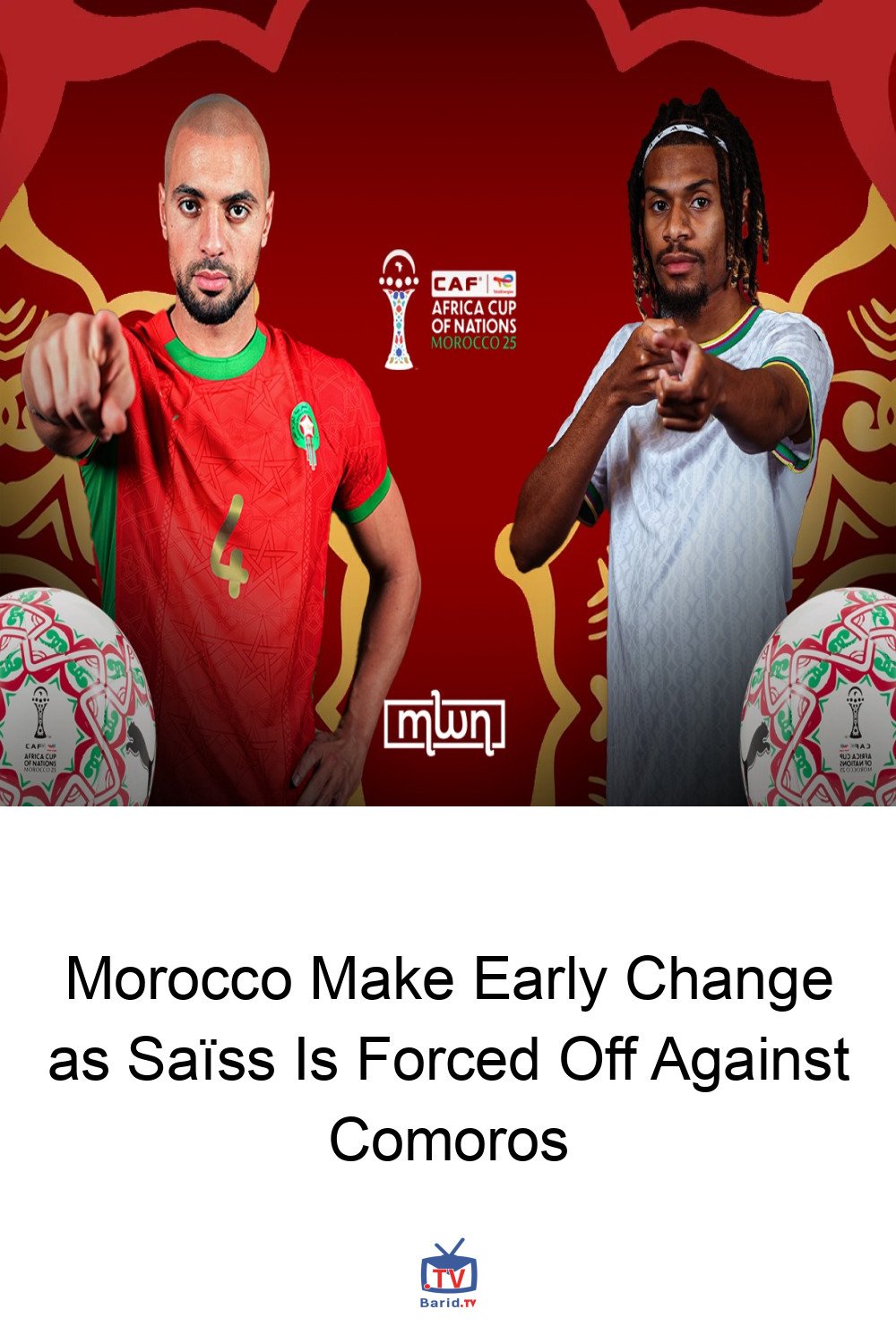 Morocco Make Early Change as Saïss Is Forced Off Against Comoros 4 Pinterest Hidden