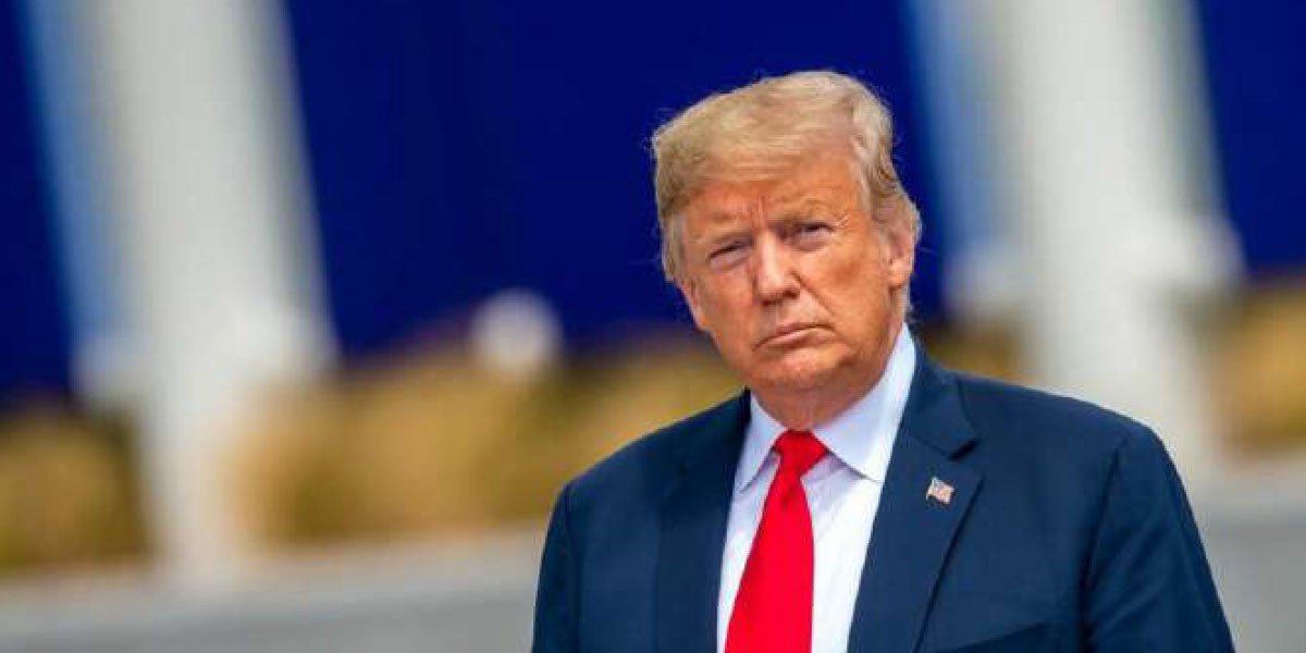 Le président Donald Trump en allocution télévisée.