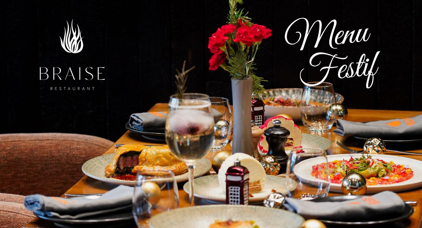 Un cadre élégant et festif de l'hôtel Radisson Gauthier – La Citadelle, avec des plats gastronomiques et des retransmissions de matchs de la CAN.