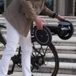 Remorque vélo Pullit en train de rouler