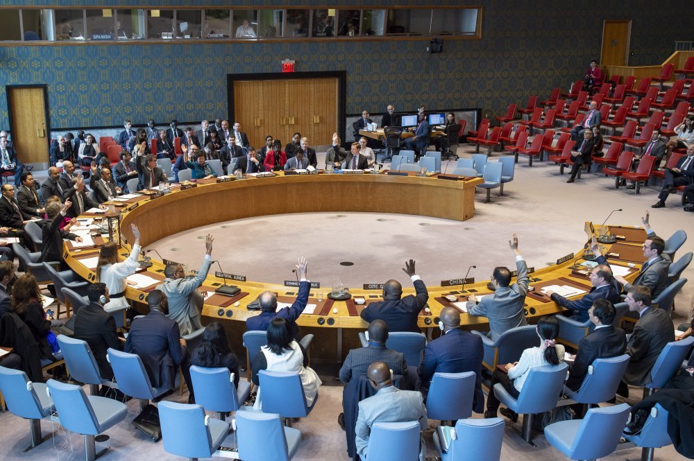 Texte Alt : La résolution 2797 du Conseil de sécurité des Nations unies.