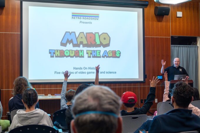 A photo of the Retro Roadshow's exhibit at Maker Faire Bay Area.