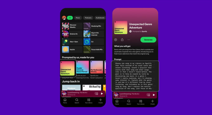 Utilisateur de Spotify créant une playlist personnalisée