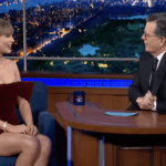 Stephen Colbert and Taylor Swift on The Late Show