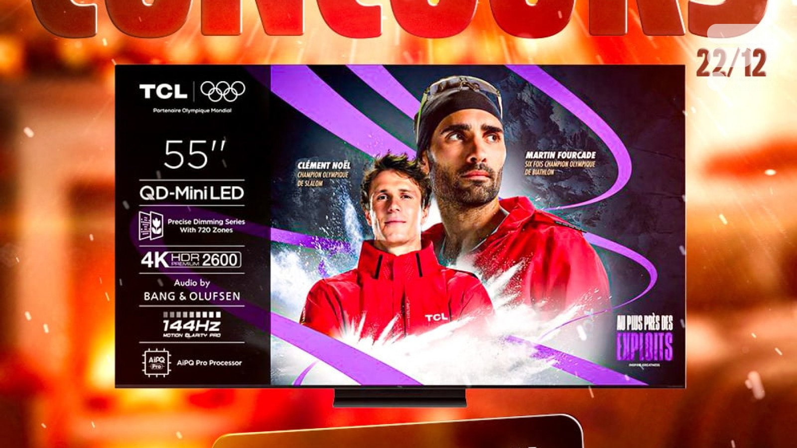 Téléviseur TCL 55C79K avec une image de qualité exceptionnelle.