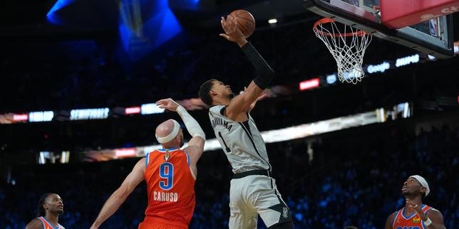 Victor Wembanyama en action avec les Spurs.