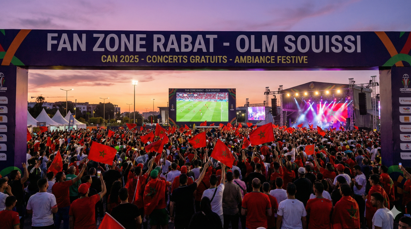 Programme de la Fan Zone Rabat Souissi (OLM Souissi) : Horaires, Accès, Concerts & Conseils (CAN 2025)