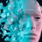 An AI robot hand reaching out to a human hand, symbolizing interaction and learning in a real-world business environment.