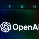 Illustration of two AI company logos, OpenAI and Thinking Machines Lab, with arrows indicating talent movement.