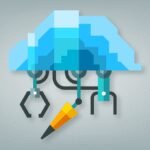 Illustration depicting AI inference or a neural network, symbolizing Inferact's vLLM technology.