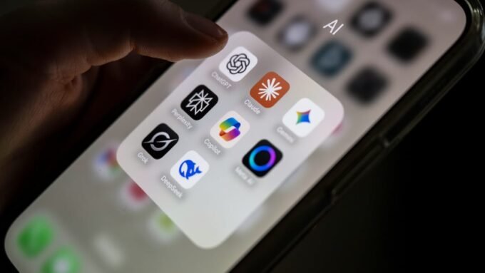 Executives and employees with differing views on AI's impact on workplace productivity