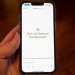 An artificial intelligence robot appearing to cheat on a test, looking slyly at its surroundings.