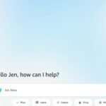 Screenshot of Amazon's Alexa Plus AI assistant web interface in early access