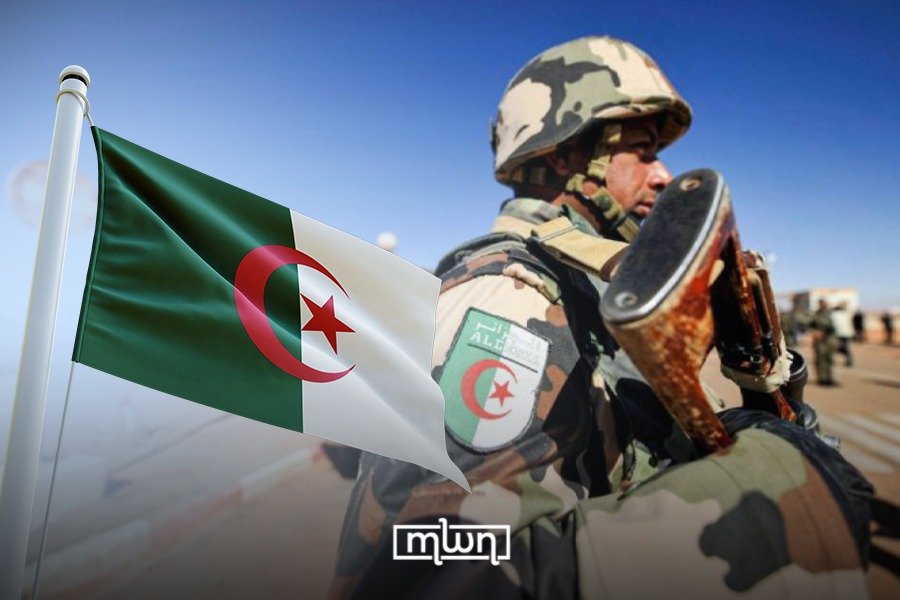 Algerian military forces conducting an operation near the border, with a focus on border security and alleged smuggling.