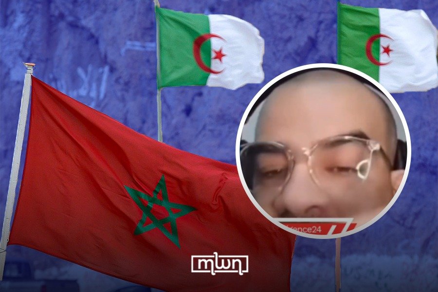 Screenshot of an Algerian man speaking on TikTok live, inciting violence against Moroccan migrants.