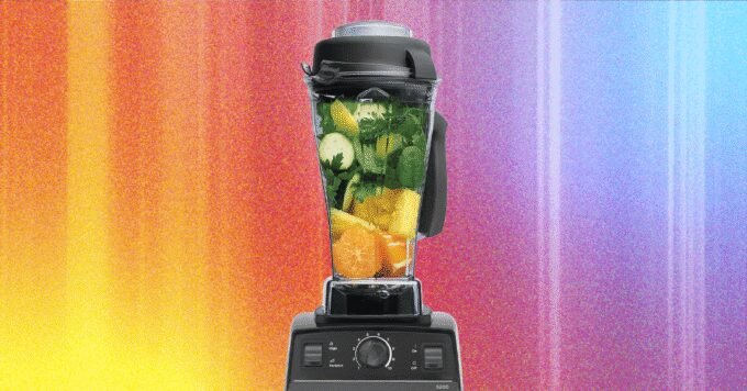 A selection of top-rated blenders, including the iconic Vitamix 5200 and the powerful Braun TriForce, displayed on a modern kitchen counter.