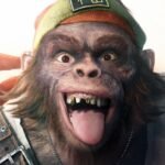 Beyond Good & Evil 2 game logo with futuristic space background