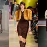 Un mannequin portant un boléro élégant en maille nouée, illustrant la tendance mode hiver 2025/2026.