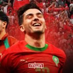 Brahim Diaz walking away from the penalty spot during AFCON 2025 final, looking dejected.