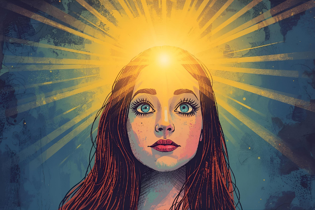 A person looking introspectively, symbolizing healing and self-discovery through therapy.