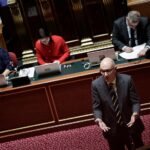 Roland Lescure, ministre de l'Économie et des Finances, au Sénat lors de l'examen du projet de loi de finances 2026.