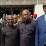 Calice Yapo Yapo en prière à la cathédrale Saint-Paul d'Abidjan après sa libération.