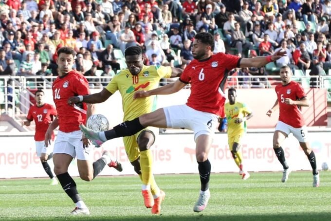 L'équipe égyptienne de football en action