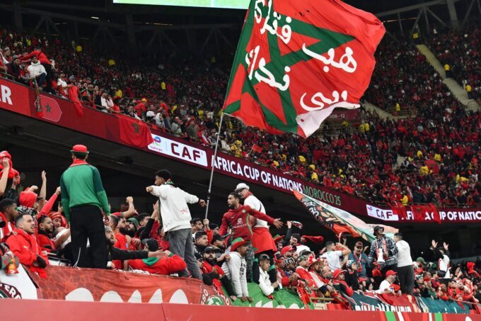 Les équipes nationales du Maroc et du Sénégal s'affrontant lors de la finale de la CAN 2025