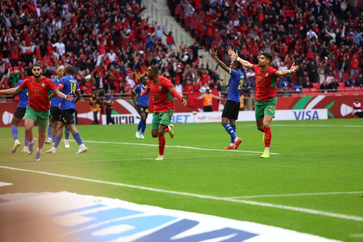 L'équipe nationale marocaine en action