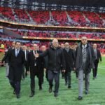 Abdellatif Hammouchi, Directeur général de la DGSN, inspectant les dispositifs de sécurité au Complexe sportif Prince Moulay Abdellah à Rabat pour la finale de la CAN 2025.