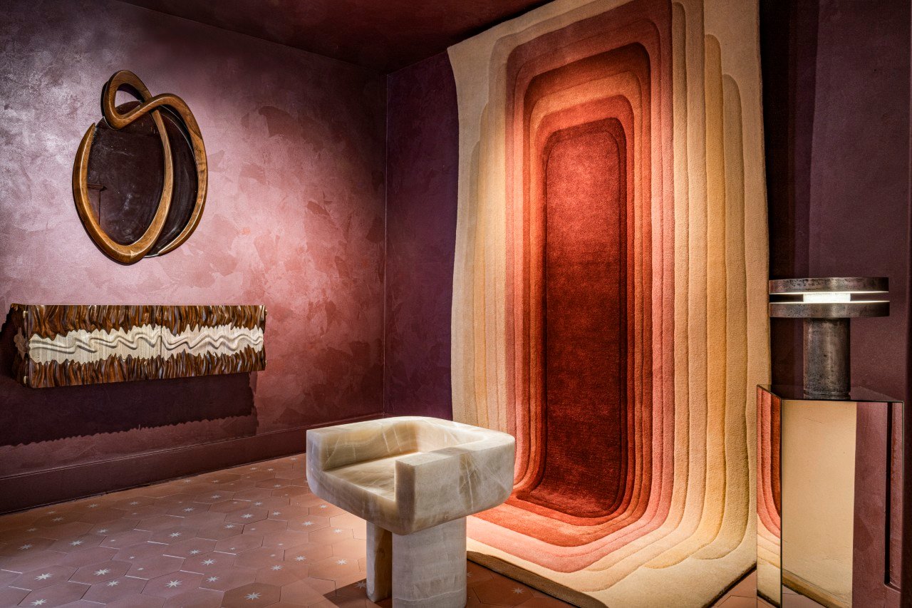 A tranquil desert-inspired design exhibition by Casa AnKan, featuring unique collectible art pieces at OASIS during Art Basel Miami.