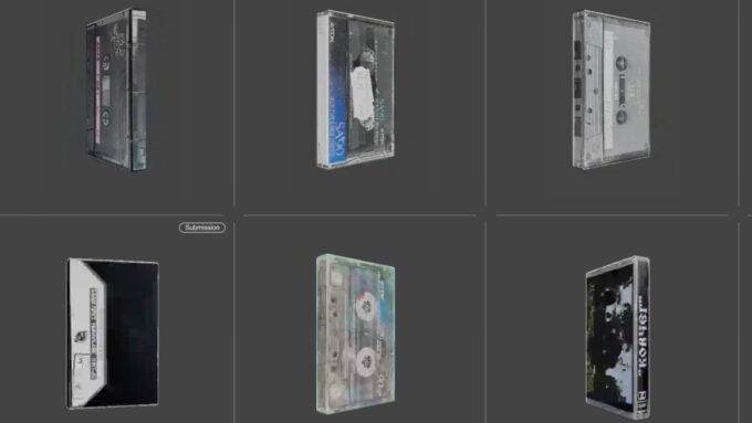 A collection of vintage cassette tapes, some with handwritten labels, evoking nostalgia and mystery.