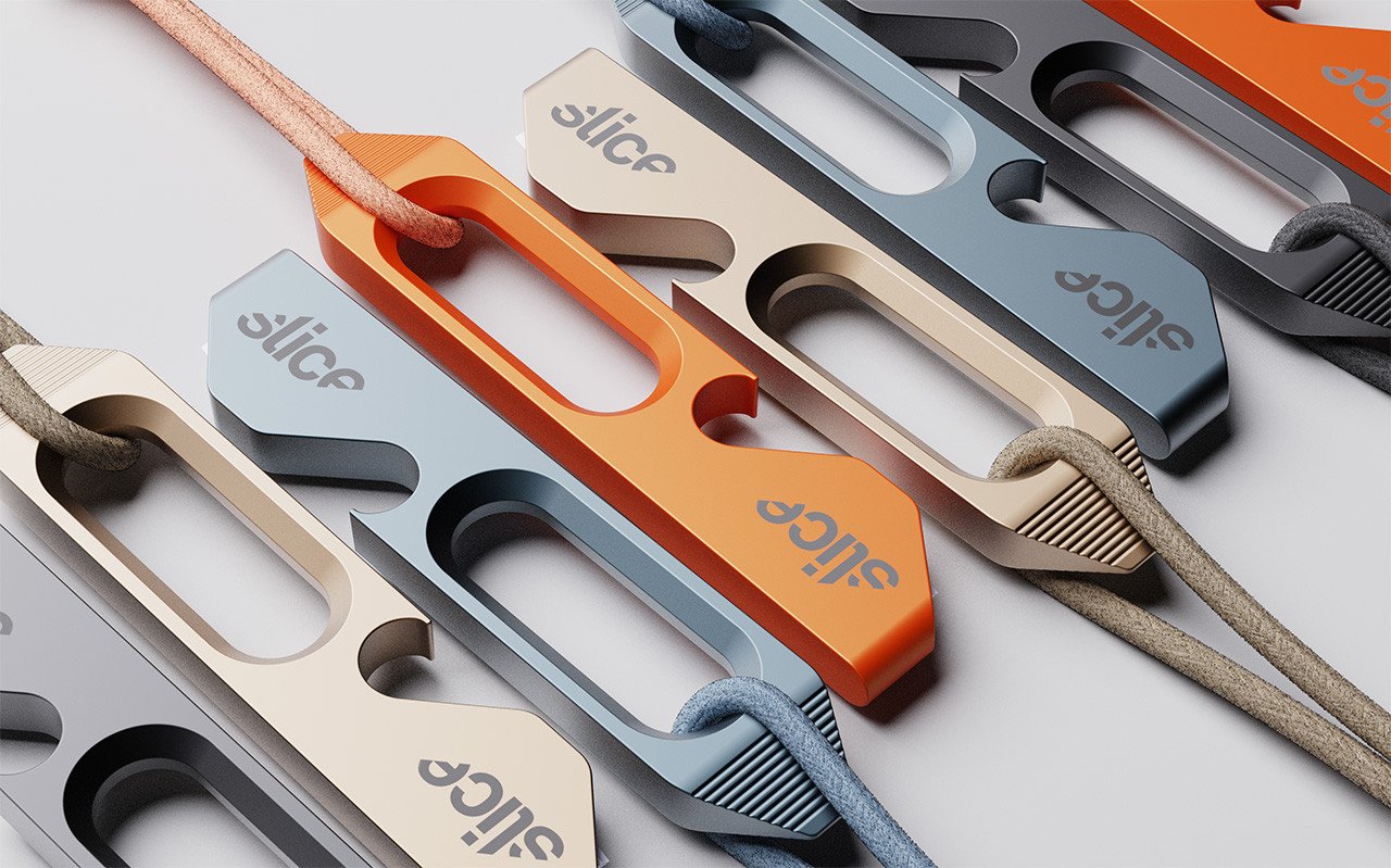 The 15 Collection by Herbst Produkt and Slice, showcasing the Spry multi-tool and Snapr carabiner with ceramic safety blades.