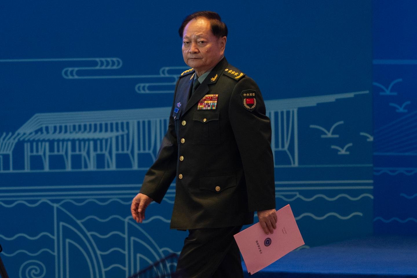 Zhang Youxia, vice-président de la commission militaire centrale du Parti communiste chinois, lors d'un événement public à Qingdao, Chine, le 22 avril 2024.